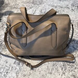 Fossil leather satchel